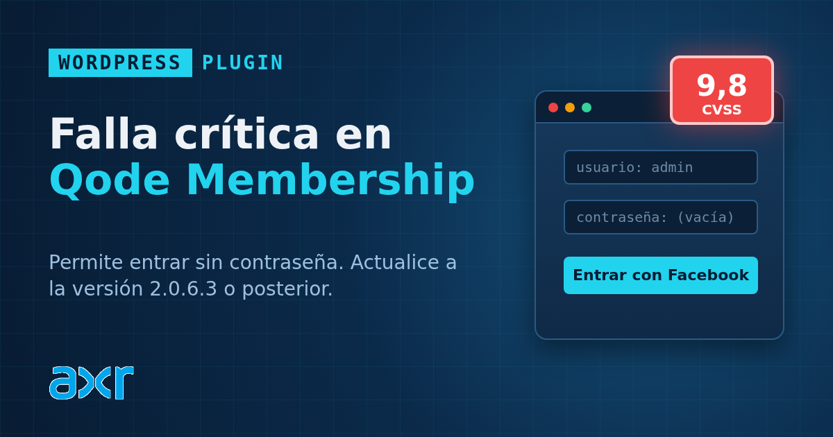 Formulario de acceso sin contraseña: falla crítica en el plugin Qode Membership de WordPress